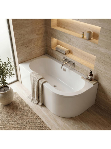 Cada freestanding Rea Orion montaj stanga 170 cm alb [2]