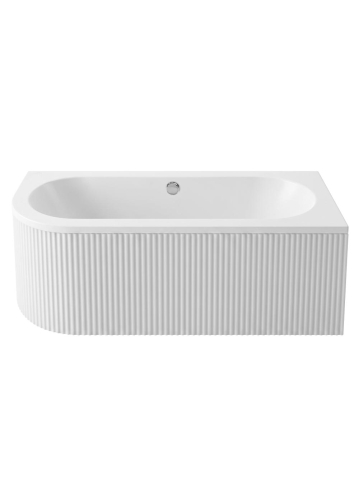 Cada de colt Rea Orion Stripe Right 160cm alba acrilic 1595x750x560mm [7]