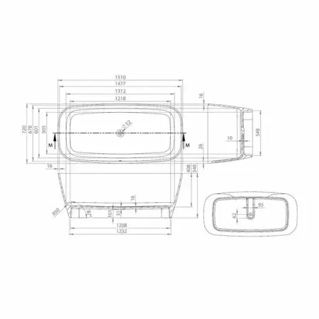 Cada freestanding Vayer Volans alb 151x72 cm fara preaplin [5]