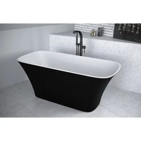 Cazi freestanding - Cada frestanding Besco Assos alb-negru 160x70 cm