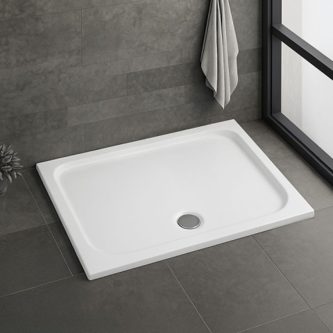 Cada pentru dus din acril Rea Belmond 80x100 alb [1]