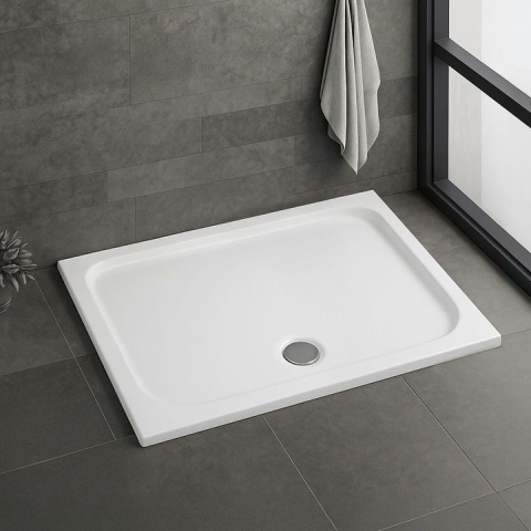 Cada pentru dus din acril Rea Belmond 80x100 alb [5]