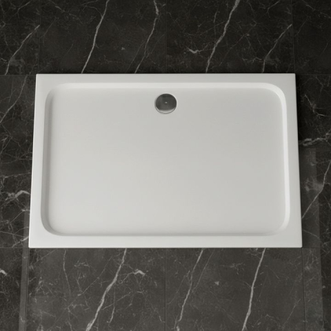 Cada pentru dus din acril Rea Belmond 90x120 alb [3]