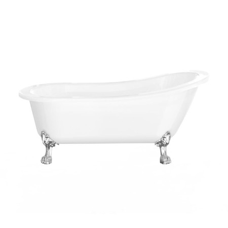 Cazi baie - Cada retro freestanding Florida, Dido 170, ovala, cu picioare si instalatie completa, alb