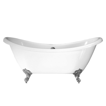Cazi baie - Cada retro freestanding, Florida, Garda 170, ovala, cu picioare si instalatie completa, alb