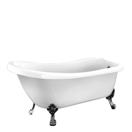 Cazi baie - Cada retro freestanding Florida, Venus 170, cu picioare si instalatie completa, ovala, alb