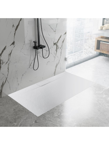 Cadita de dus Bazalt long 80x100 cm alb [3]
