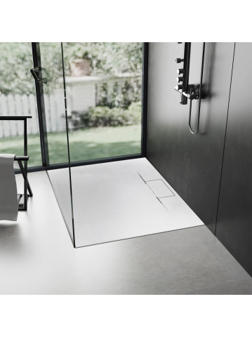 Cadita de dus Bazalt Long 90x120 cm alb [3]