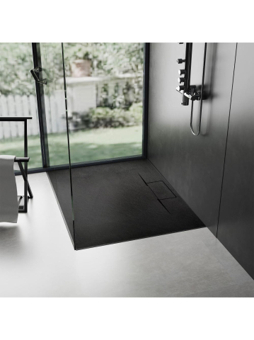 Cadita de dus Bazalt long 90x120 cm negru [3]