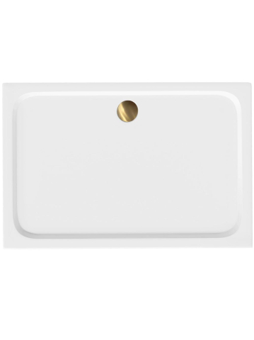 Cadita de dus cu ventil auriu periat Rea Belmond 90x120 cm alb [5]