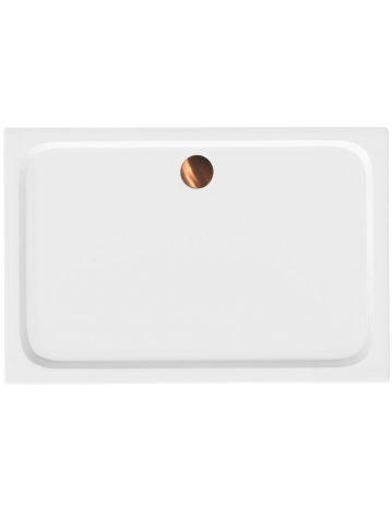 Cadita de dus cu ventil auriu periat Rea Belmond 90x120 cm alb [6]