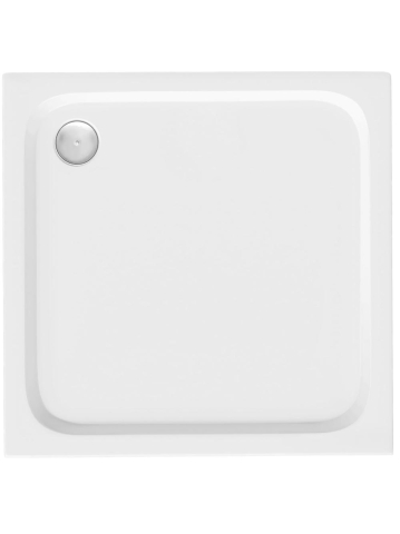 Cabine dus - Cadita de dus cu ventil auriu periat Rea Belmond 90x90 cm alb