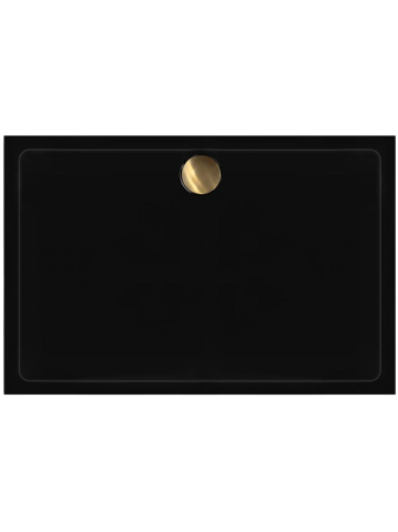 Cadita de dus cu ventil auriu periat Rea Savoy 80x100 cm negru [2]