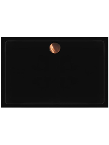 Cadita de dus cu ventil auriu periat Rea Savoy 80x100 cm negru [3]