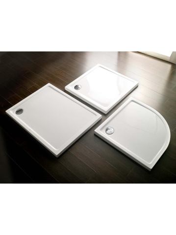 Cadita de dus cu ventil auriu periat Rea Savoy 90x90 cm alb [8]