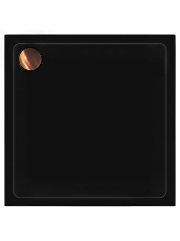 Cadita de dus cu ventil cupru periat Rea Savoy 90x90 cm negru [2]