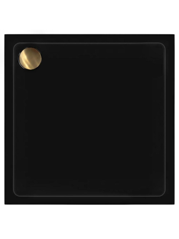 Cadita de dus cu ventil cupru periat Rea Savoy 90x90 cm negru [3]