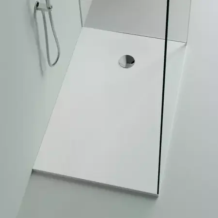 Cabine dus - Cadita de dus dreptunghiulara Marmite Burgos 120x80 cm alb mat