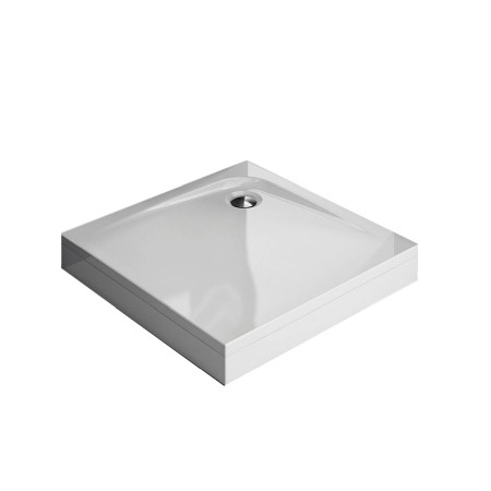 Cadite de dus - Cadita de dus patrata Kolpasan, Evelin Q, cu masca, 80x80x15.7cm, acril