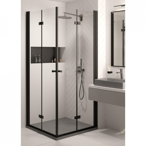 Cadita dus dreptunghiulara Deante Correo gri metalic 100x80 cm [3]
