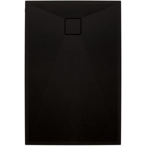 Cabine dus - Cadita dus dreptunghiulara Deante Correo negru mat 100x80cm