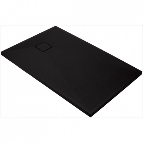 Cadita dus dreptunghiulara Deante Correo negru mat 100x90 cm [1]