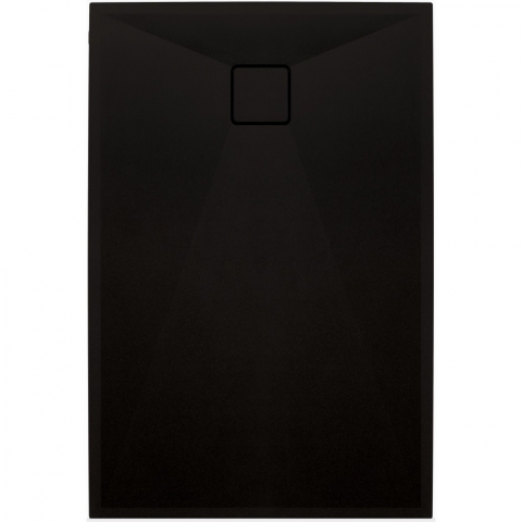 Cabine dus - Cadita dus dreptunghiulara Deante Correo negru mat 120x90 cm