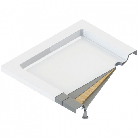 Cadita dus dreptunghiulara Deante Jasmin alb 120x90 cm [2]