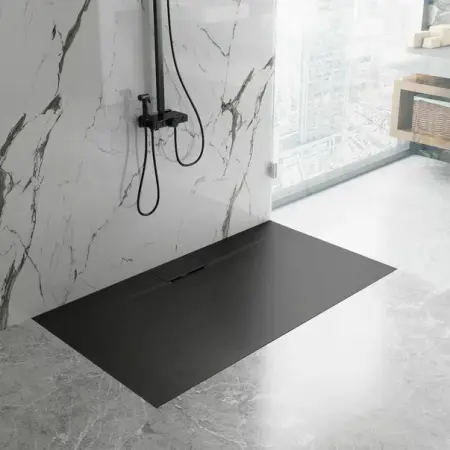 Cadita dus dreptunghiulara negru Rea Bazalt Long 90x120 cm [2]