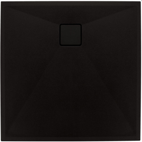 Cadite patrate - Cadita dus patrata Deante Correo negru mat 90x90 cm