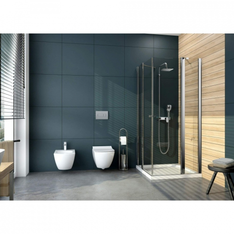 Cadita dus patrata Deante Cubic alb 80x80 cm [3]