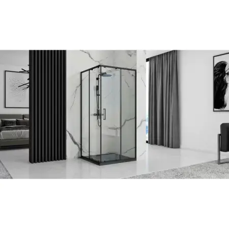 Cadita dus patrata Rea Rock 90x90 negru [5]