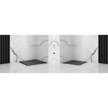 Cadita dus patrata Rea Stone 90x90 negru [4]