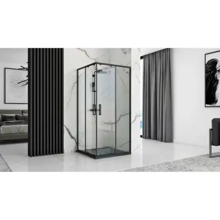 Cadita dus patrata Rea Stone 90x90 negru [2]