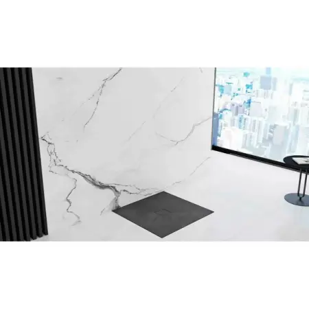 Cadita dus patrata Rea Stone 90x90 negru [5]