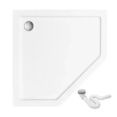 Cabine dus - Cadita dus pentagonala Rea Diamond 80x80 alb