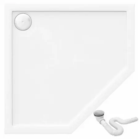 Cabine dus - Cadita dus Rea Diamond 90x90 cm alb