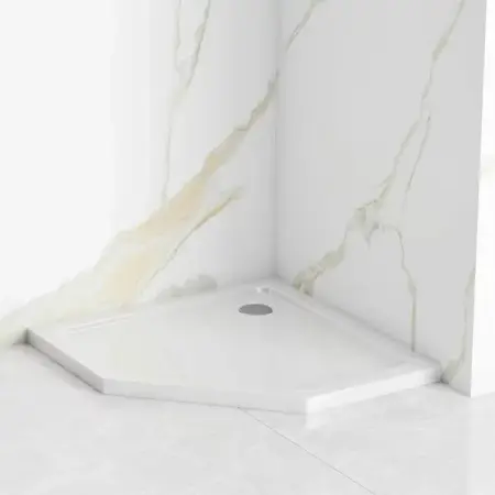 Cadita dus Rea Diamond 90x90 cm alb [1]