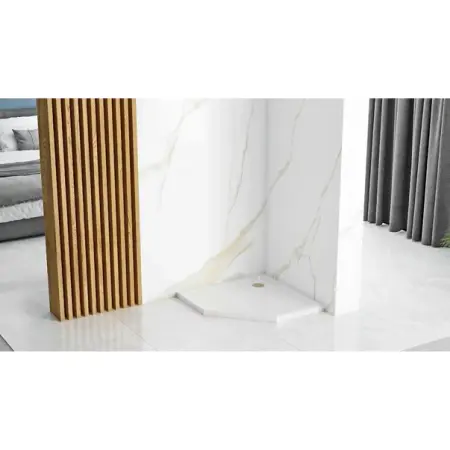 Cadita dus Rea Diamond 90x90 cm alb [6]