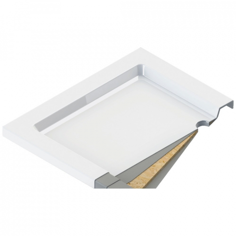 Cadita dus semirotunda Deante Jasmin alb 80 cm [2]