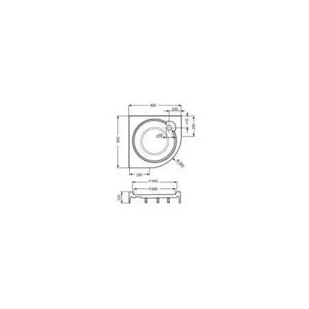 Cadita dus semirotunda Roth Dream-P 80x80 [1]