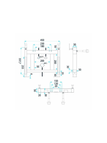Set Cadru Ingropat pentru Bideu Rea 022N adancime 90 mm [7]