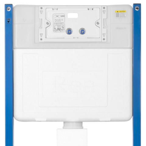Cadru WC încastrat K011A-Q Rea cu buton T alb sticla [3]