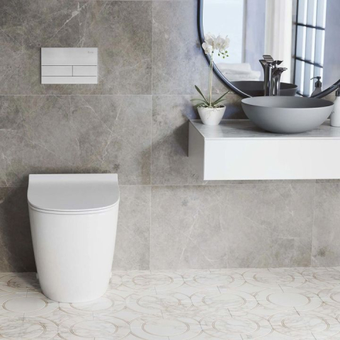 Cadru WC încastrat K011A-Q Rea cu buton T crom periat [10]