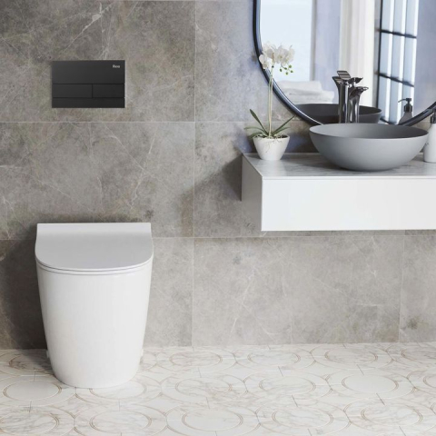 Cadru WC încastrat K011A-Q Rea cu buton T negru [10]