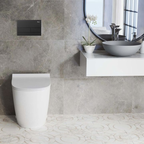 Cadru WC încastrat K011A-Q Rea cu buton T negru [1]