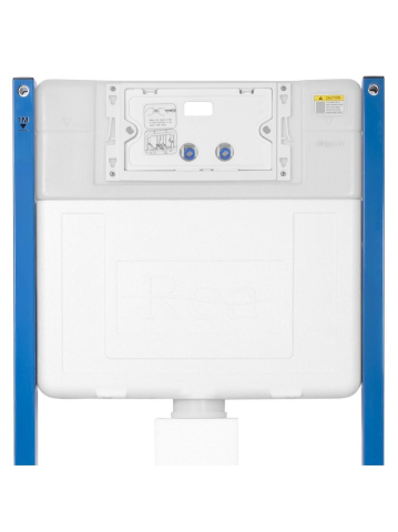 Cadru WC incastrat Rea K011A-Q buton J satin Silver 90 mm [5]
