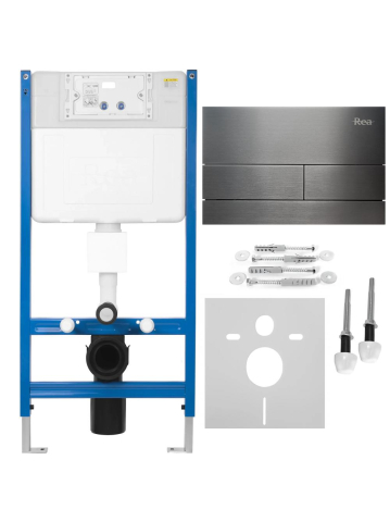 Rezervore incastrate - Cadru WC incastrat Rea K011A-Q cu buton T Titan adancime 90 mm