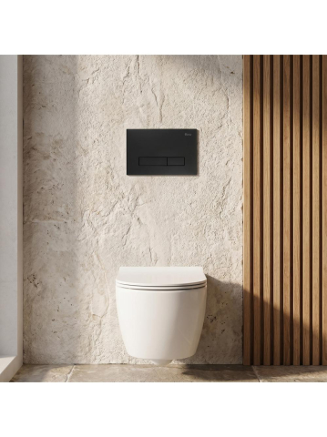 Set Cadru Ingropat Rea 024N pentru WC cu Buton HD Negru Mat [7]