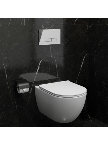 Cadru WC încastrat Rea cu buton HD crom [1]